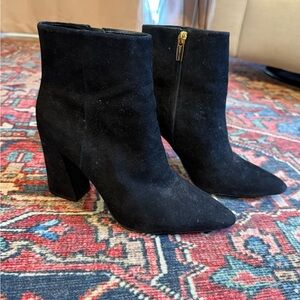 Vince Camuto Black Suede Ankle Boots